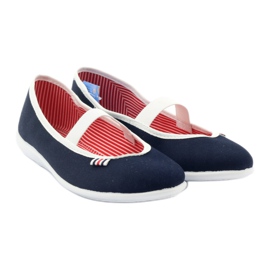 Zapatillas de mujer Czech Befado 493q002 azul marino blanco 4