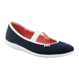 Zapatillas de mujer Czech Befado 493q002 azul marino blanco 1