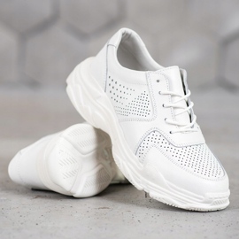 Filippo Zapatillas de cuero clásicas blanco 3