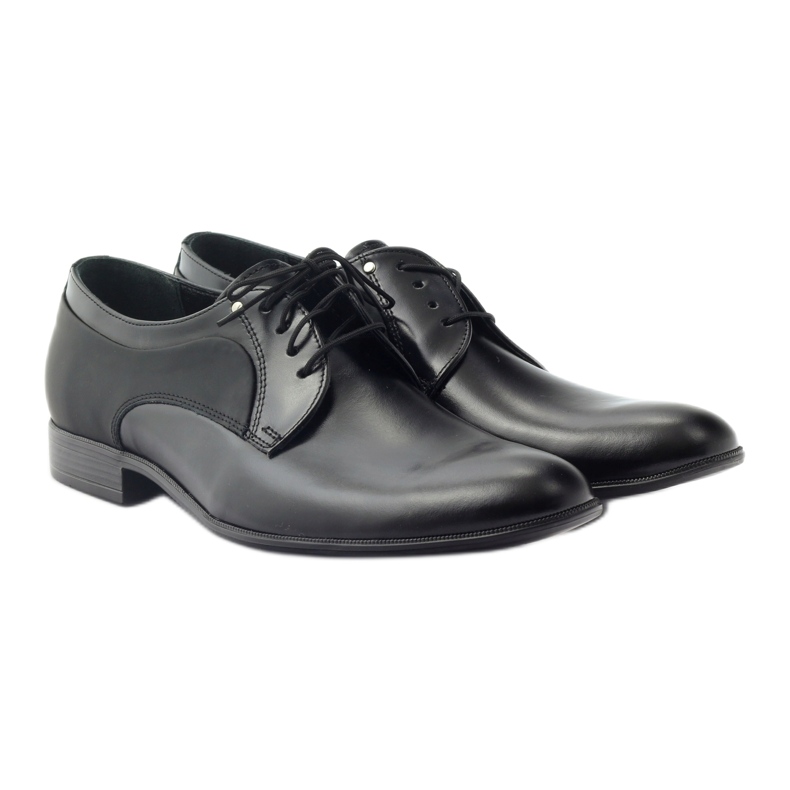 Tur Zapatos de cuero para hombres clásico 296 negro 4