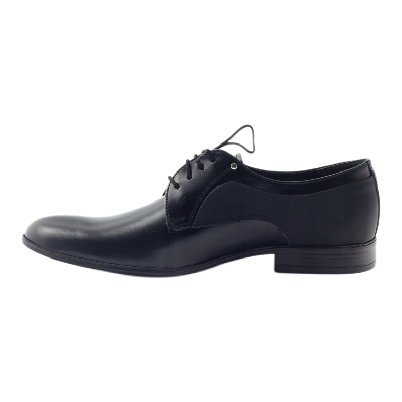 Tur Zapatos de cuero para hombres clásico 296 negro 2