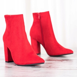 Seastar Botines de ante en Spitz rojo 1