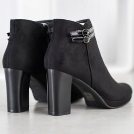 M.Daszyński Botas elegantes con rayas negro 2
