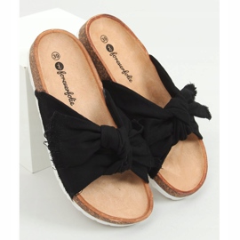 Black WS11 Pantuflas de corcho de algodón negro 1 Black WS11 Pantuflas de corcho de algodón negro 1