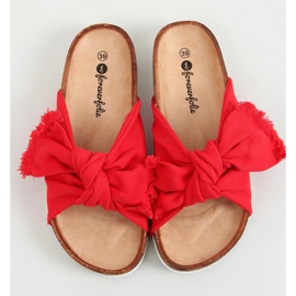 Pantuflas rojas de algodón rojo WS11 rojas 1