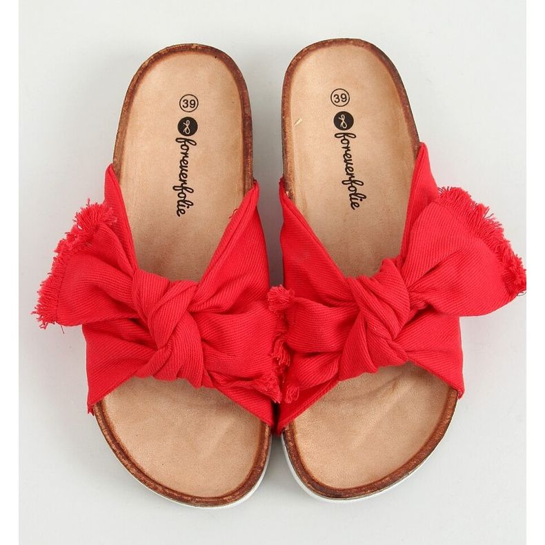 Pantuflas rojas de algodón rojo WS11 rojas 1 Pantuflas rojas de algodón rojo WS11 rojas 1