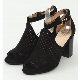 Sandalias negras de tacón abierto CZ-10220 Black negro 1