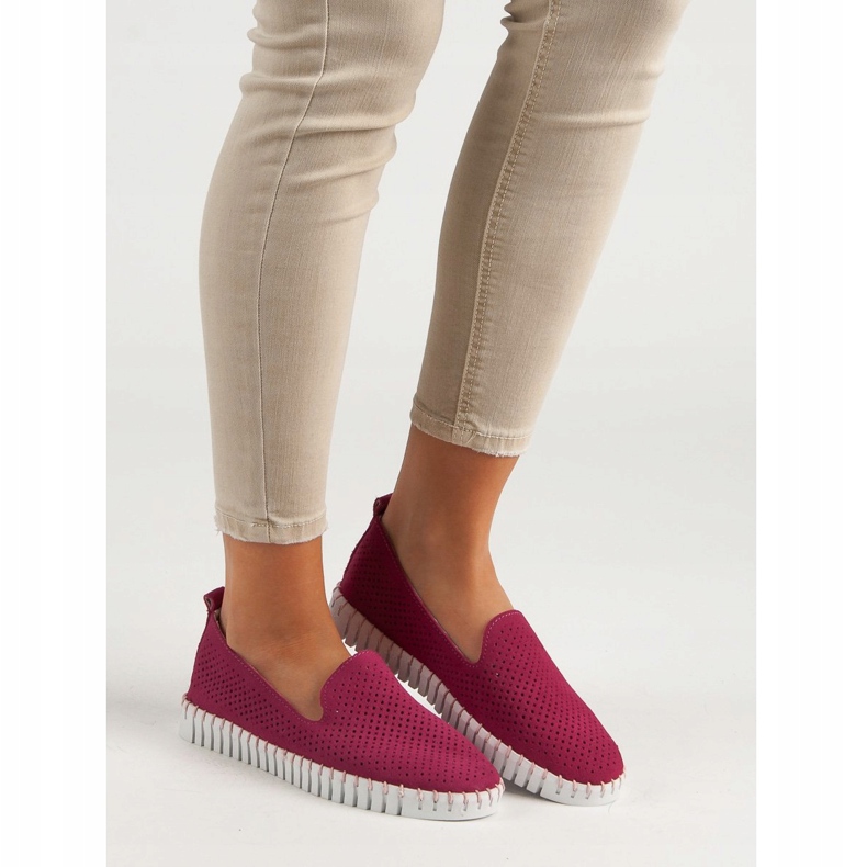 Filippo Señores de cuero rosa rosado 2