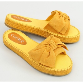 Pantuflas alpargatas con lazo miel 266 Amarillo 1