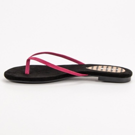SHELOVET Chanclas clásicas negro rosado 4