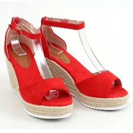 Sandalias rojas alpargatas con cuñas 888-89 Rojo 1