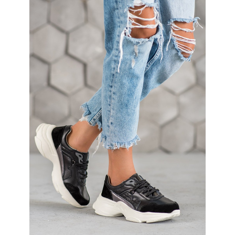 Vinceza Calzado deportivo con cordones negro 1