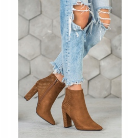 Seastar Botines de ante con circonita cúbica marrón 1 Seastar Botines de ante con circonita cúbica marrón 1