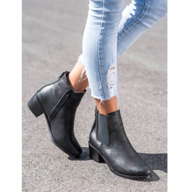 Goodin Botas Chelsea cómodas negro 4