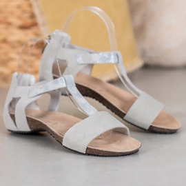 Sandalias de piel VINCEZA gris 1