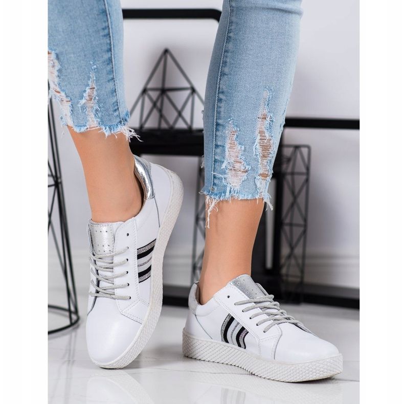 Filippo Zapatos de cuero en la plataforma blanco 1