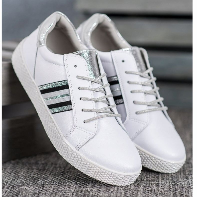 Filippo Zapatos de cuero en la plataforma blanco 2