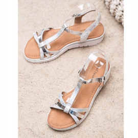 Small Swan Sandalias Con Efecto Holo gris 1 Small Swan Sandalias Con Efecto Holo gris 1