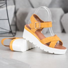 Weide Sandalias de moda amarillo 1