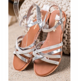 Nio Nio Sandalias plateadas clásicas gris 3