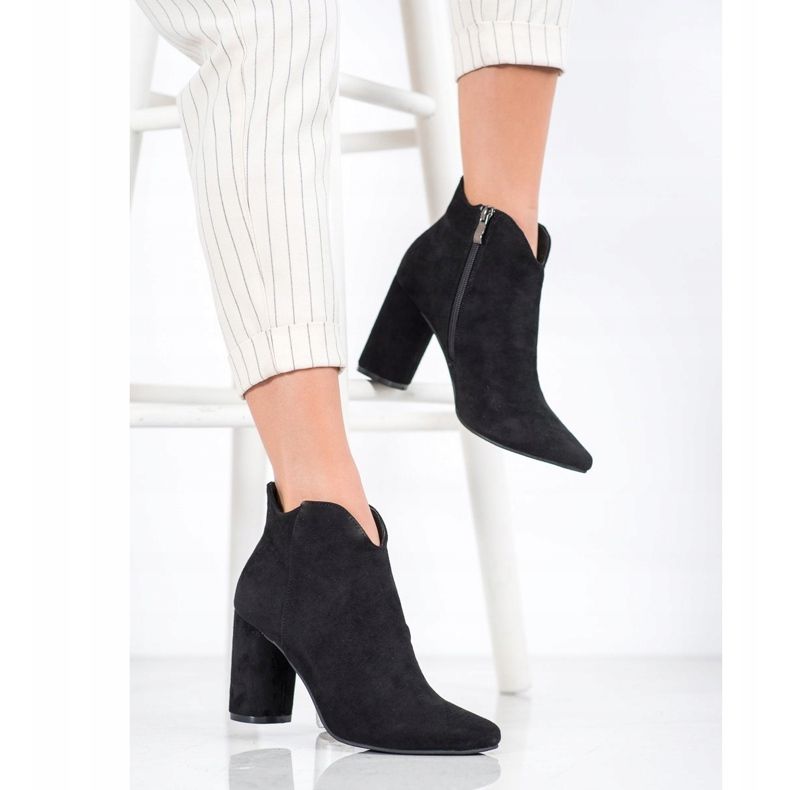 Filippo Botas de gamuza con estilo negro 1