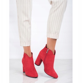 Filippo Botas de gamuza con estilo rojo 1