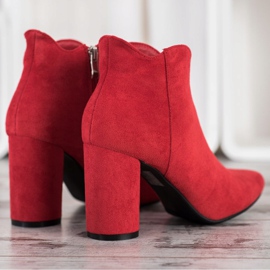 Filippo Botas de gamuza con estilo rojo 2