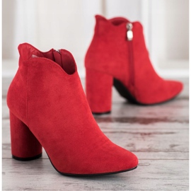 Filippo Botas de gamuza con estilo rojo 3
