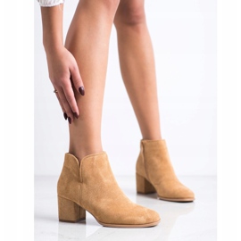 Bella Paris Botas de tacón alto con estilo beige 5