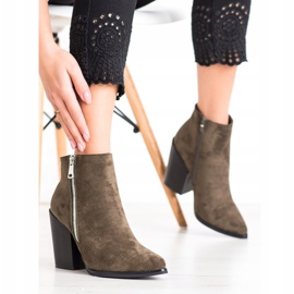 Marquiz Botas cálidas con cremallera decorativa. marrón verde 2