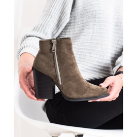 Marquiz Botas cálidas con cremallera decorativa. marrón verde 1