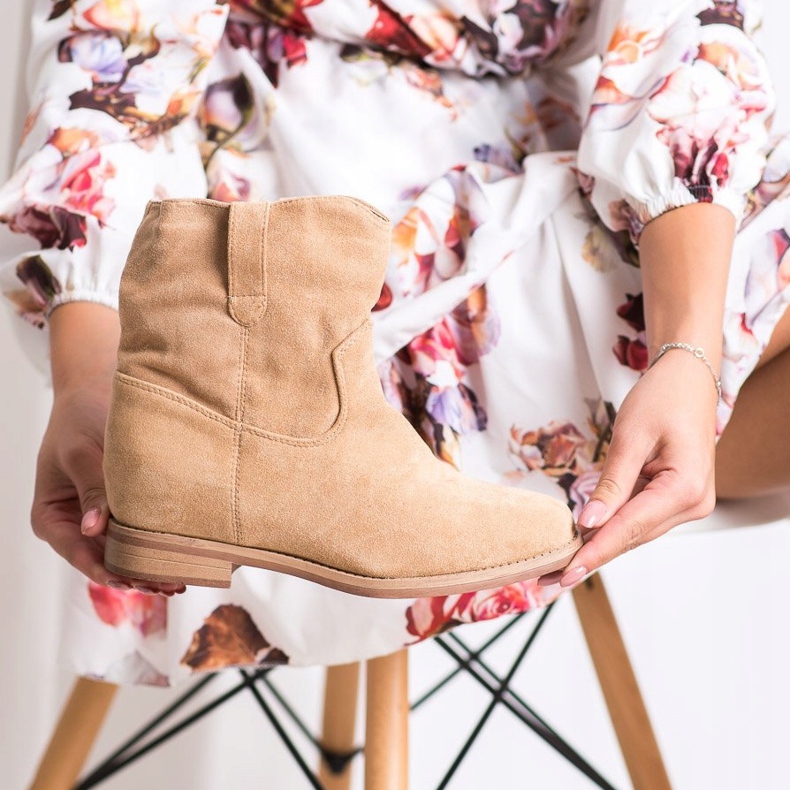 Seastar Botas de vaquero calientes en la cuña. beige 1