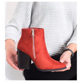 Marquiz Botas cálidas con cremallera decorativa. rojo naranja 1