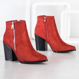 Marquiz Botas cálidas con cremallera decorativa. rojo naranja 3