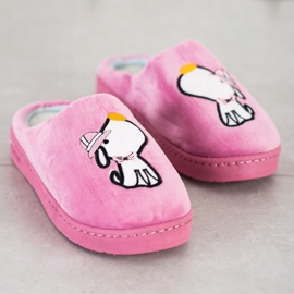 Bona Zapatillas cómodas con aplicación rosa 1