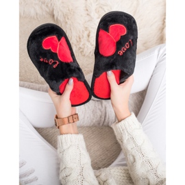Bona Zapatillas Warm Love negro rojo 2