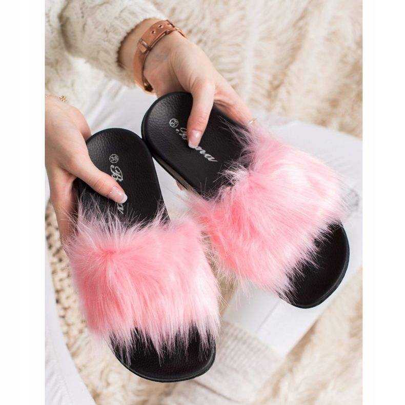 SHELOVET Zapatillas con estilo rosado 2 SHELOVET Zapatillas con estilo rosado 2