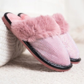 Bona Zapatillas cómodas con piel rosado 4