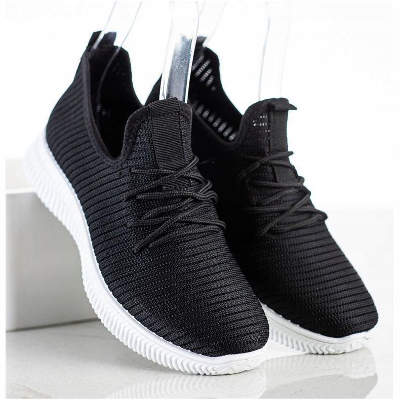 SHELOVET Zapatillas cómodas sin cordones negro 1