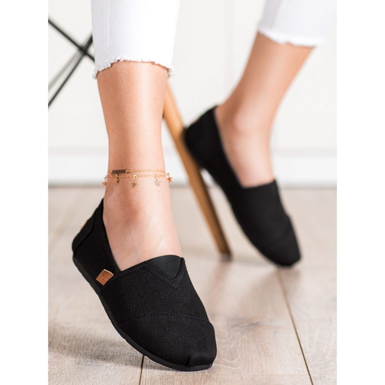 SHELOVET Zapatillas negras sin cordones negro 1