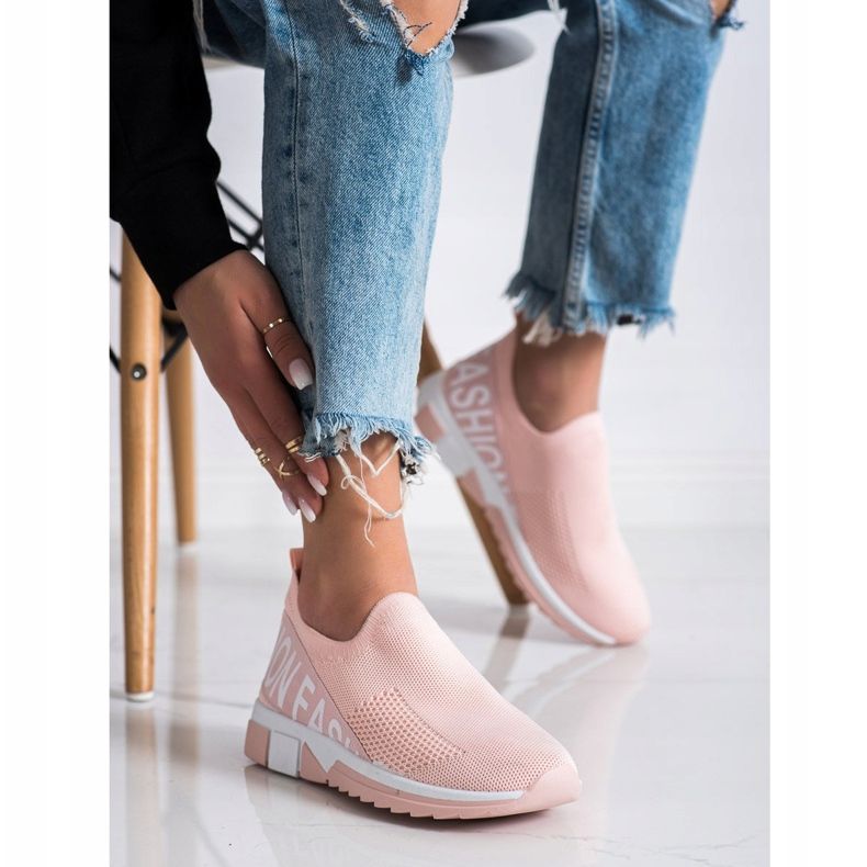 Filippo Zapatillas de deporte sin cordones de moda rosa 1