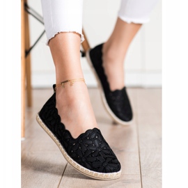 SHELOVET Alpargatas Con Estampado Floral negro 1