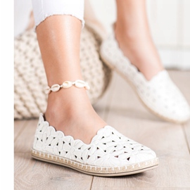 SHELOVET Alpargatas Con Estampado Floral blanco 3
