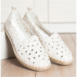 SHELOVET Alpargatas Con Estampado Floral blanco 2