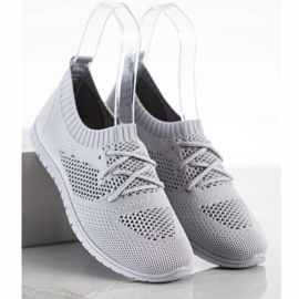 SHELOVET Zapatillas grises caladas 3