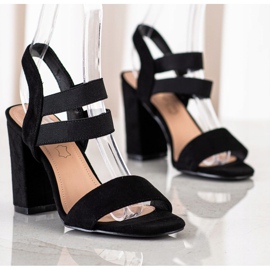 Evento Sandalias sin cordones en una barra negro 1
