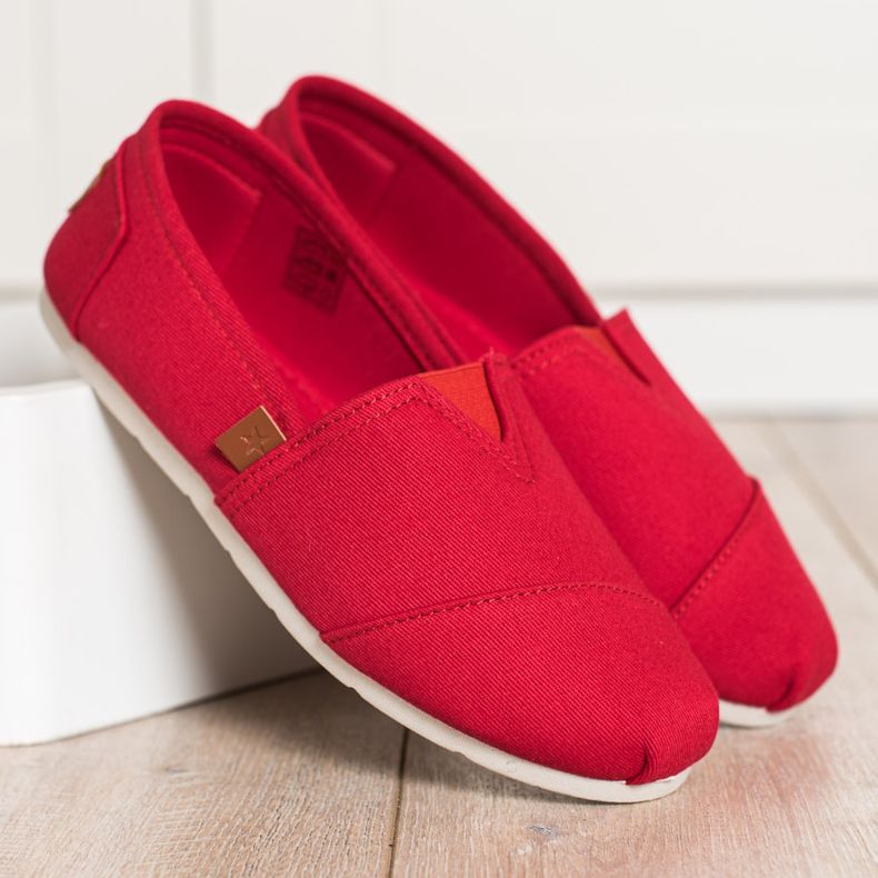 SHELOVET Zapatillas sin cordones rojas rojo 1