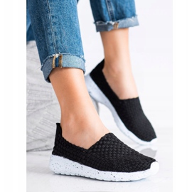 Sabatina Slipons trenzados negros 3