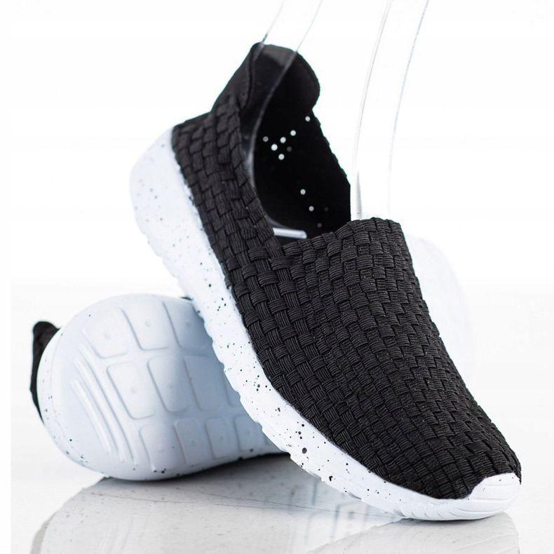 Sabatina Slipons trenzados negros 1