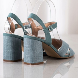 Sandalias de tacón VINCEZA azul verde 1
